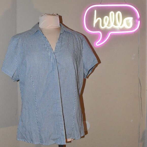 Riders by Lee Tops - 𝅺LEE Riders blue& white stripped top XL